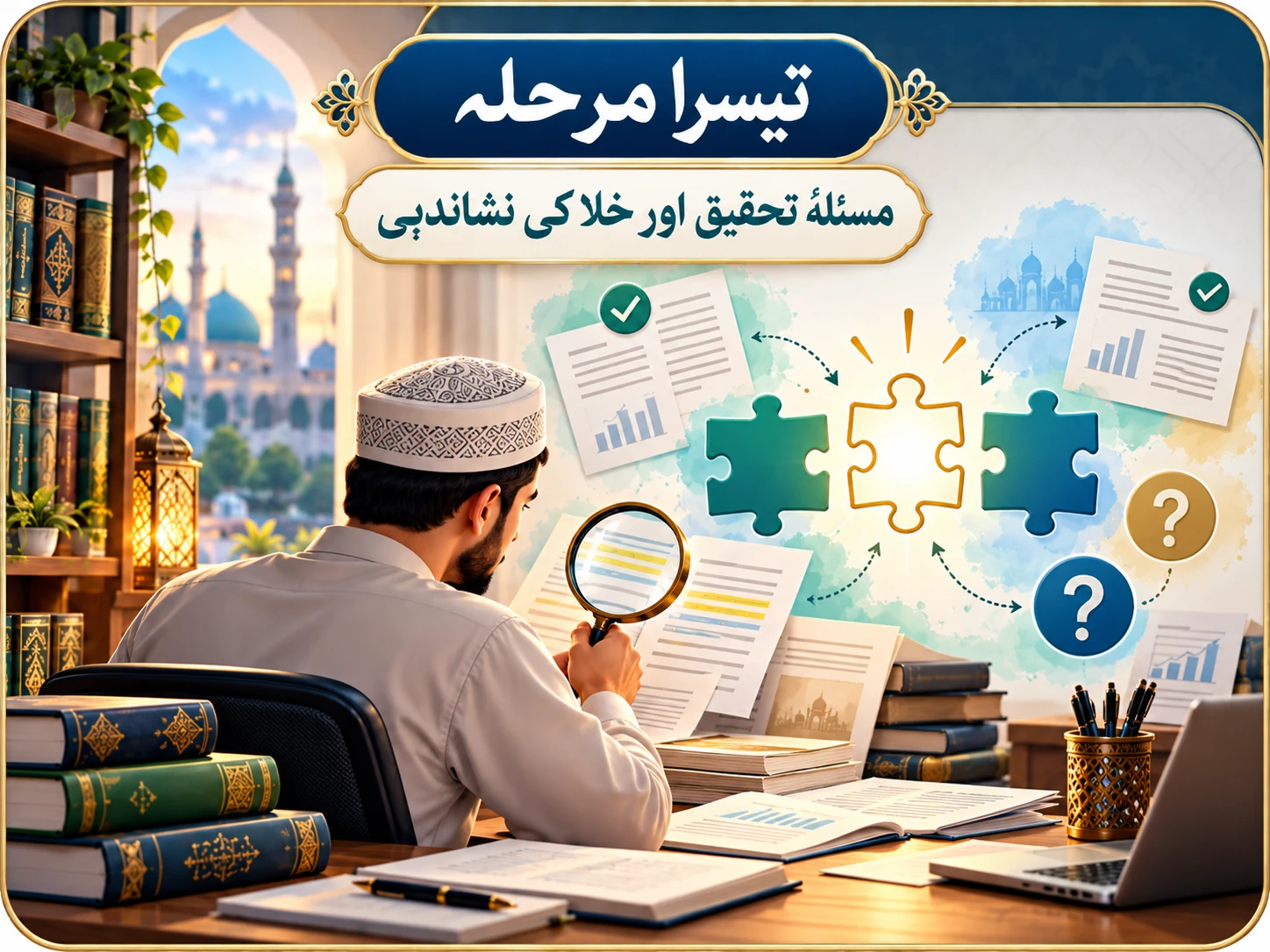 تیسرا مرحلہ: تحقیقی کام کی نوعیت واضح کرنا
